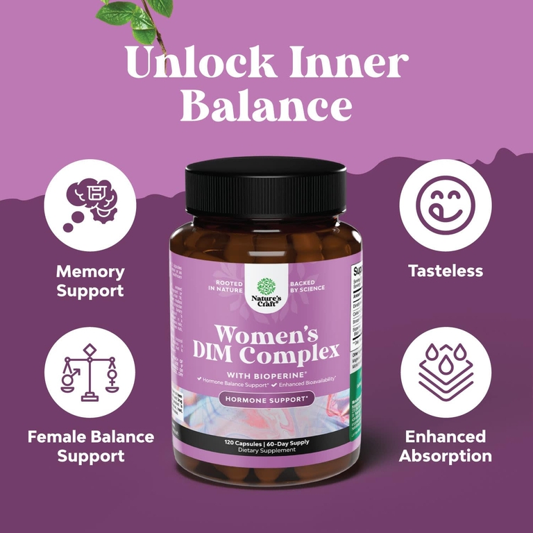 Nature's Craft, DIM Complex с Bioperine®, 120 капсул