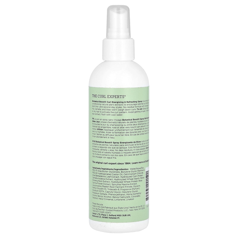 Ouidad, Botanical Boost®, бодрящий и освежающий спрей для локонов, 250 мл (8,5 жидк. унц.) (Товар снят с продажи) 