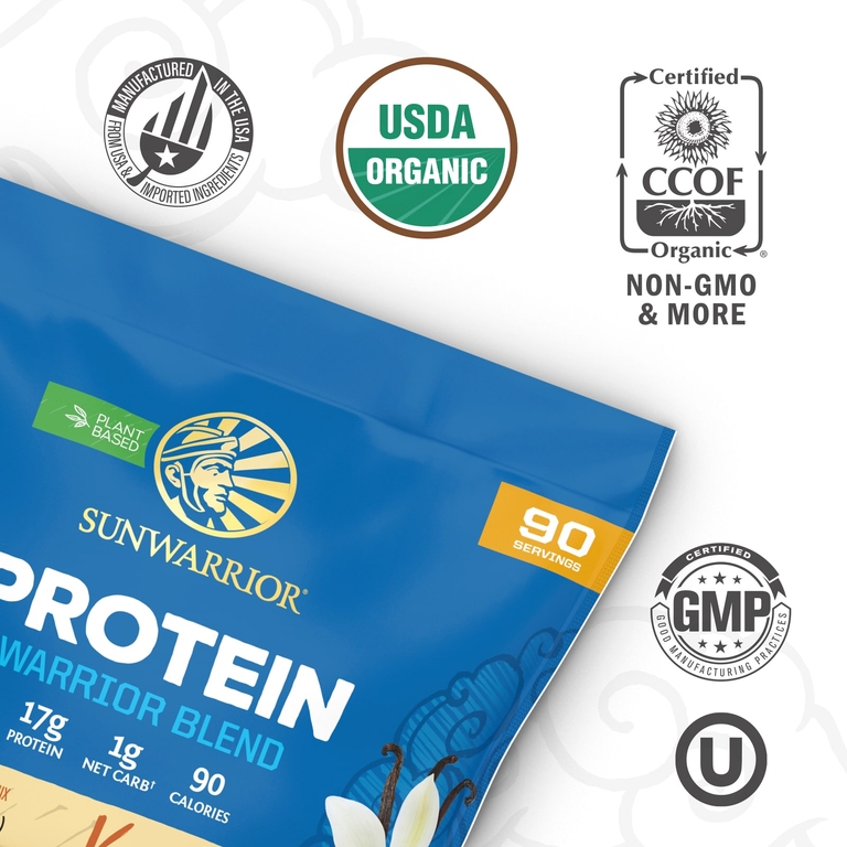 Sunwarrior, Warrior Blend, протеин, ваниль, 2,25 кг (4,96 фунта)
