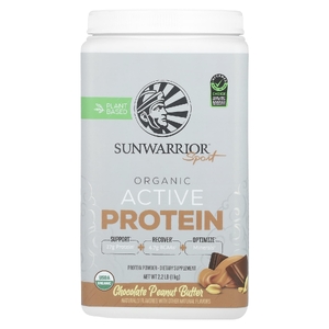 Sunwarrior, Sport, органический активный протеин, шоколад с арахисовой пастой, 1 кг (2,2 фунта)