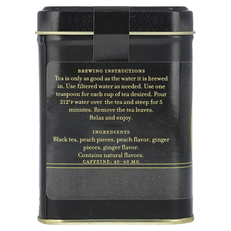 Harney & Sons, черный чай, персики и имбирь, 112 г (4 унции)