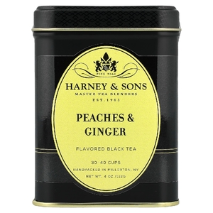 Harney & Sons, черный чай, персики и имбирь, 112 г (4 унции)
