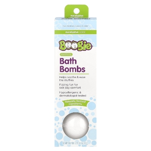 Boogie Wipes, успокаивающие бомбы для ванны, эвкалипт, 3 шт. по 79 г (2,8 унции)