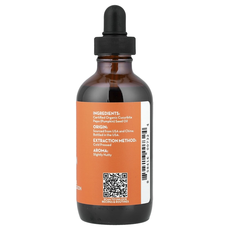 Pure Body Naturals, органическое масло семян тыквы, 118 мл (4 жидк. унции)