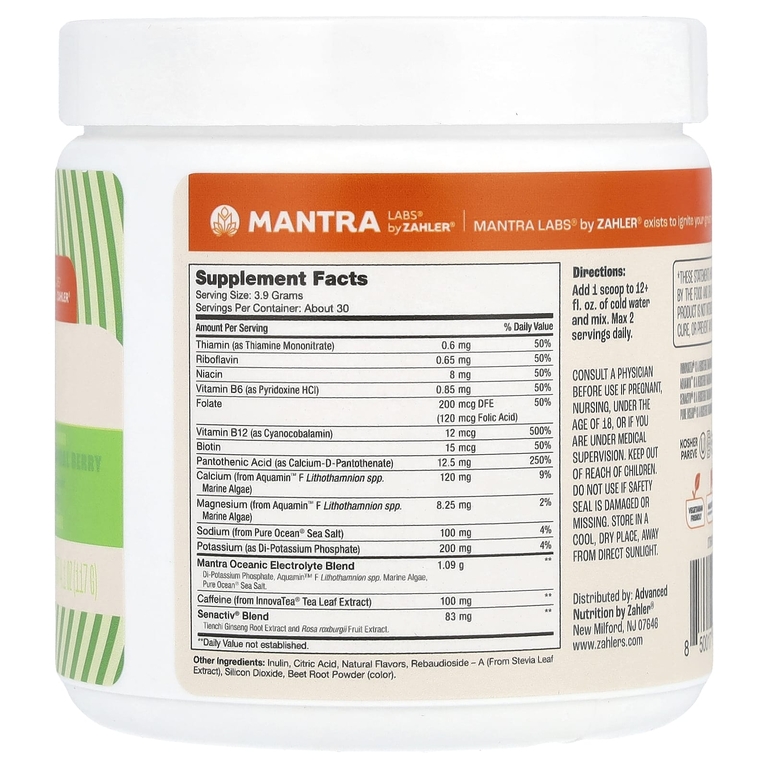 Zahler, Mantra Labs, Go, Tropical Berry, 4.1 oz (117 g) (Товар снят с продажи) 