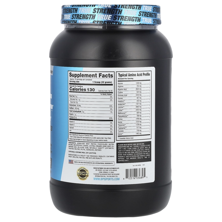 BPI Sports, Hydro HD ™, гидролизованный сывороточный протеин, хлопья с корицей, 736 г (1,62 фунта) (Товар снят с продажи) 