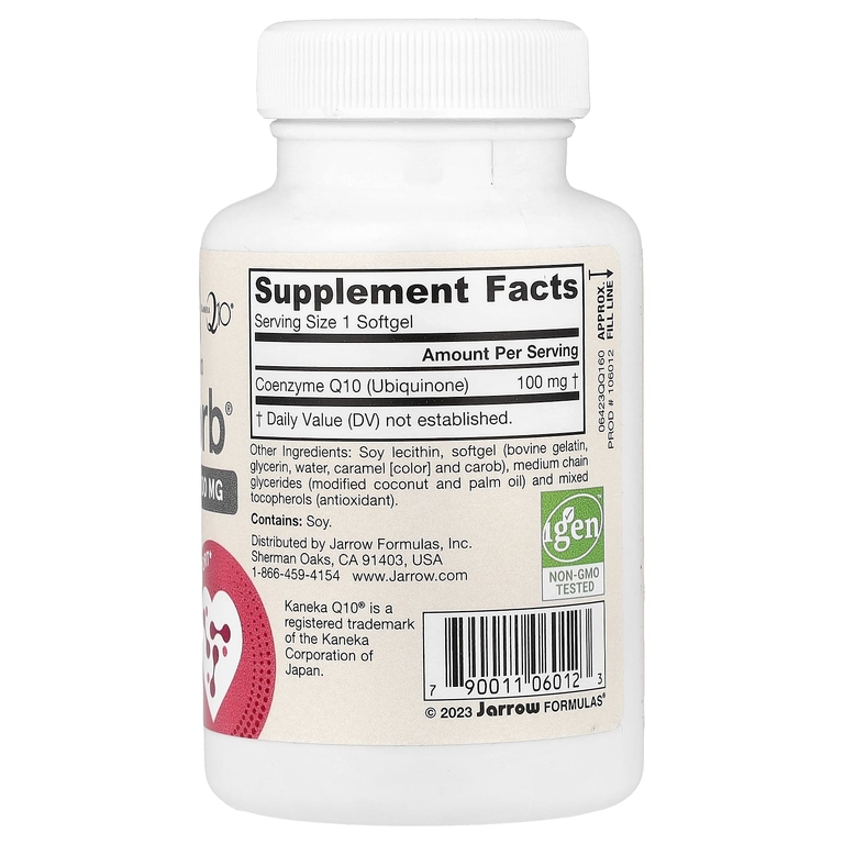 Jarrow Formulas, убихинон коэнзим Q10 Q-Absorb®, 100 мг, 60 капсул