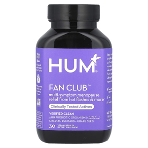 HUM Nutrition, Fan Club™, средство для облегчения симптомов менопаузы, 30 веганских капсул