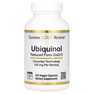 California Gold Nutrition, убихинол, восстановленная форма коэнзима Q10, 100 мг, 120 растительных капсул