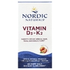 Nordic Naturals, витамины Д3 + К2, апельсин, 60 желатиновых капсул