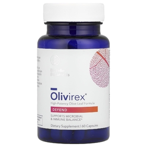 Biocidin Botanicals, Olivirex®, высокоэффективная формула из листьев оливкового дерева, 60 капсул