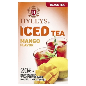 Hyleys Tea, Черный чай со льдом, манго, 20 чайных пакетиков в индивидуальной упаковке, 40 г (1,41 унции) (Товар снят с продажи) 