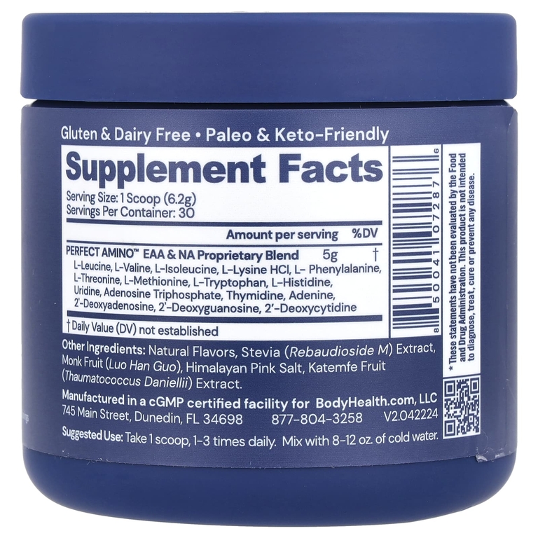 BodyHealth, Perfect Amino ™, ваниль, 186 г (6,6 унции)