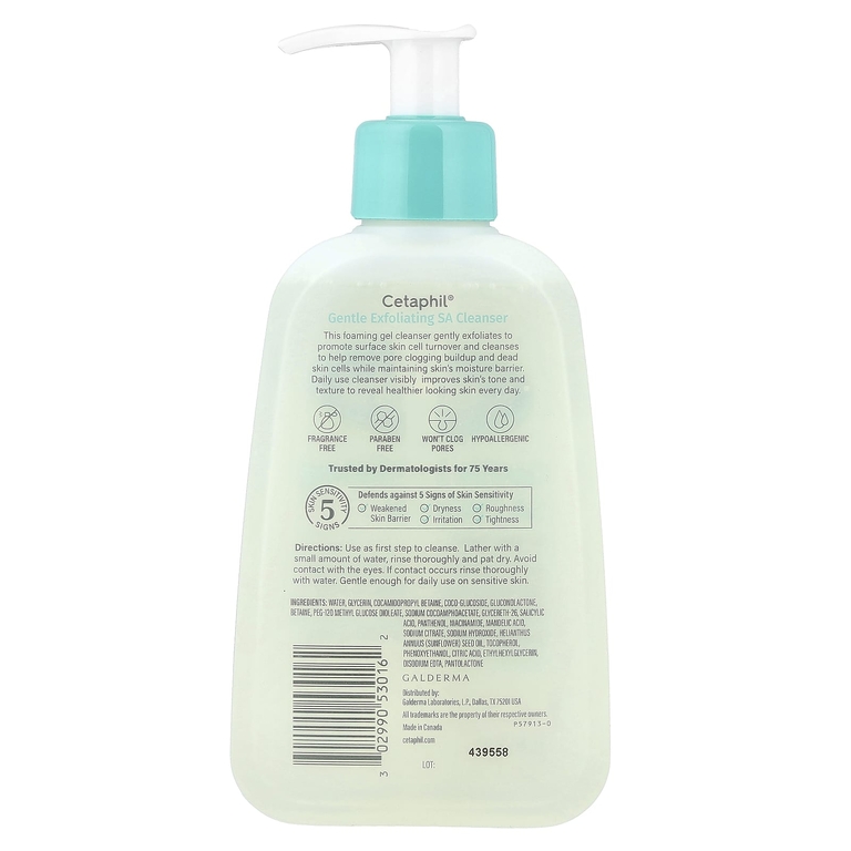 Cetaphil, Мягкое отшелушивающее очищающее средство, без отдушки, 236 мл (8 жидк. унций)