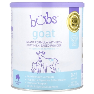 Aussie Bubs, Goat, смесь для младенцев с порошком на основе железного козьего молока, 0–12 месяцев, 567 г (20 унций)