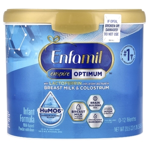 Enfamil, Enspire Optimum ™, смесь для младенцев, порошок на основе молока с железом, для детей от 0 до 12 месяцев, 581 г (20,5 унции)
