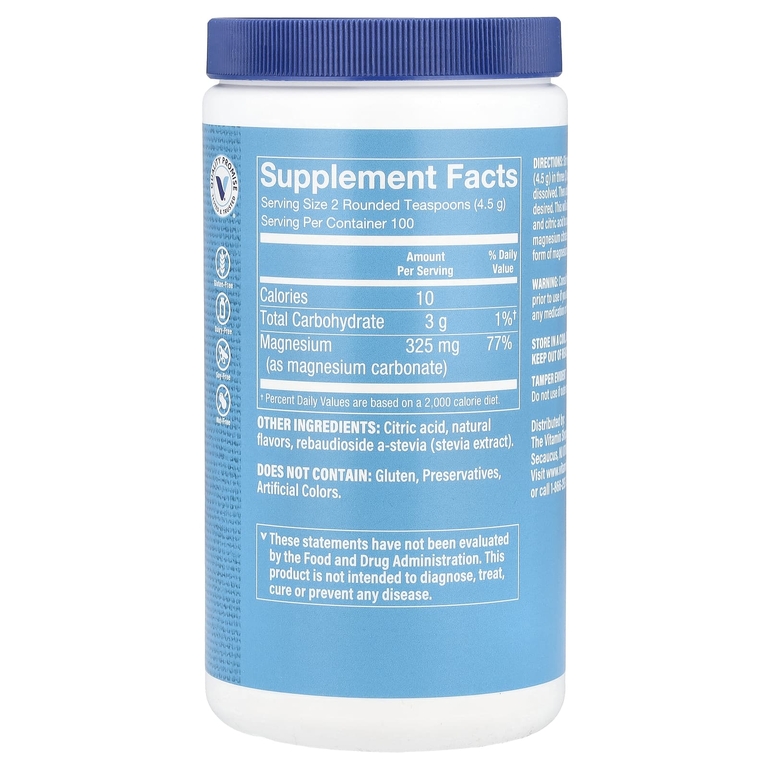 The Vitamin Shoppe, Calm Zone®, магний, малина и лимон, 450 г (16 унций) (Товар снят с продажи) 