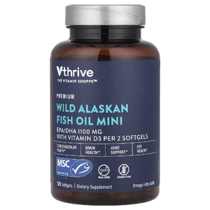 Vthrive, Миниатюрный рыбий жир из дикого аляски, 120 капсул