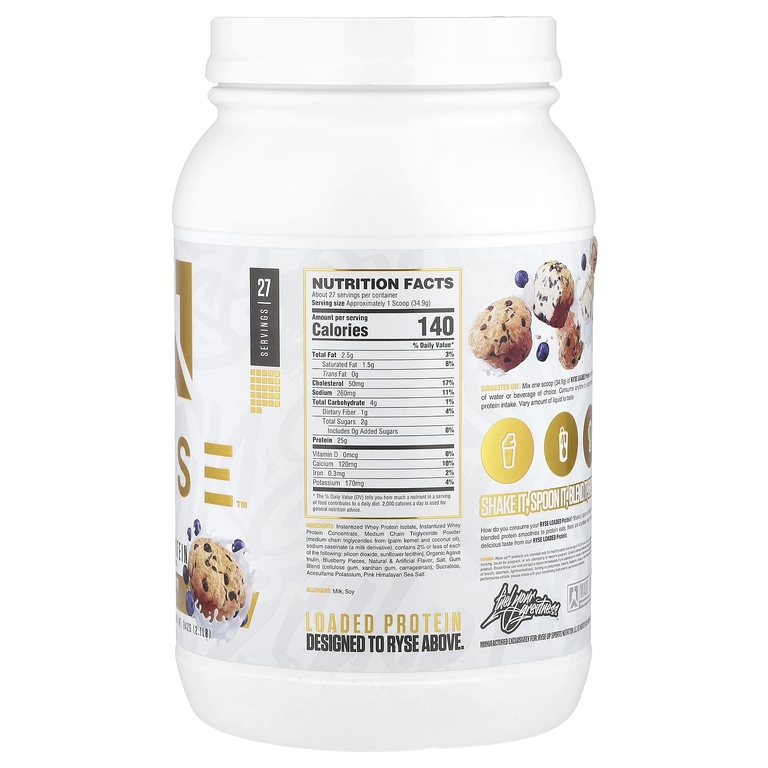 RYSE, Loaded Protein, кекс с голубикой, 942 г (2,1 фунта)