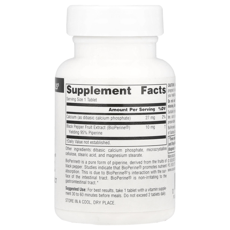 Source Naturals, BioPerine®, 60 таблеток