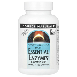 Source Naturals, Daily Essential Enzymes®, 500 мг, 120 вегетарианских капсул