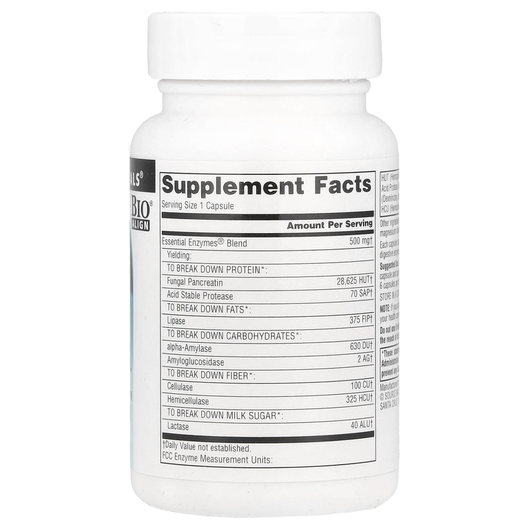 Source Naturals, Daily Essential Enzymes®, 500 мг, 60 капсул
