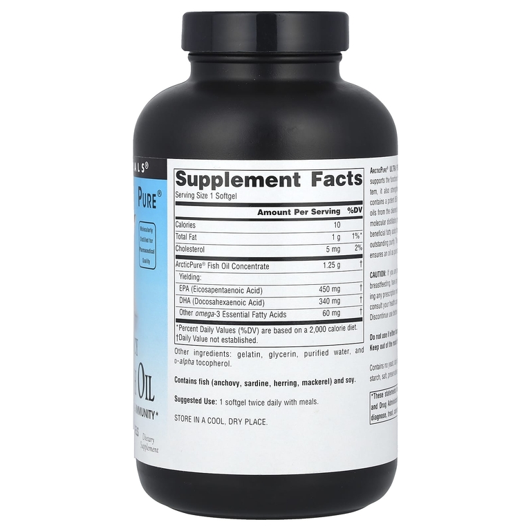 Source Naturals, Arctic Pure® рыбий жир с омега-3, сверхэффективный, 850 мг, 120 мягких таблеток