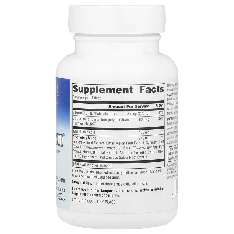 Planetary Herbals, Cinnamon Glucose Balance ™, 45 таблеток
