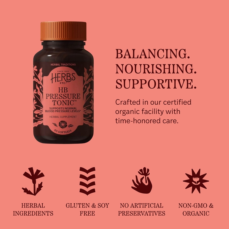 Herbs Etc., HB Pressure Tonic™, 60 капсул (Товар снят с продажи) 