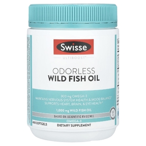 Swisse, Ultiboost® жир диких рыб без запаха, 1000 мг, 400 мягких таблеток