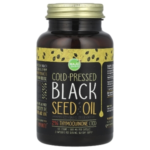 Maju Superfoods, масло черного тмина холодного отжима, 500 мг, 120 шт.