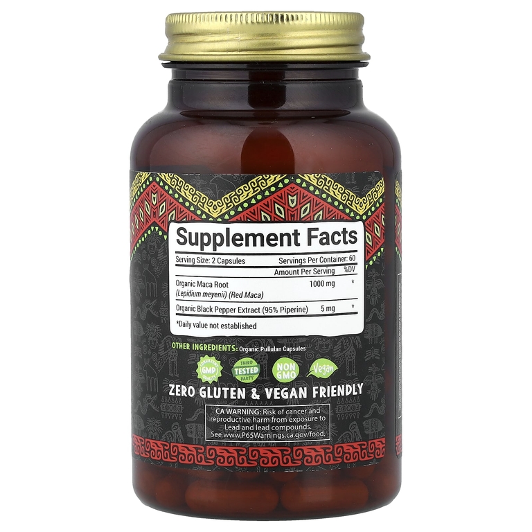 Maju Superfoods, Красная мака, 120 капсул