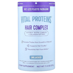 Vital Proteins, Комплекс для волос, без добавок, 323 г (11,4 унции)