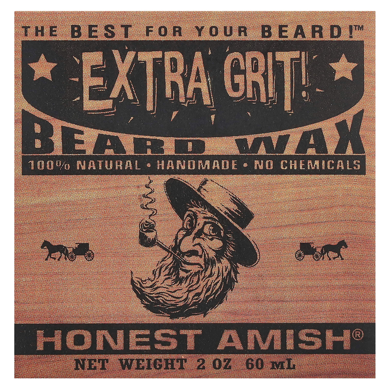 Honest Amish, Сильная фиксация, темный Воск для бороды, 60 мл (2 унции) (Товар снят с продажи) 