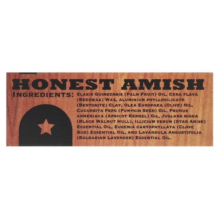 Honest Amish, Сильная фиксация, темный Воск для бороды, 60 мл (2 унции) (Товар снят с продажи) 