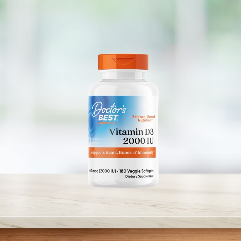Doctor's Best, Витамин D3, 50 мкг (2000 МЕ), 180 растительных капсул