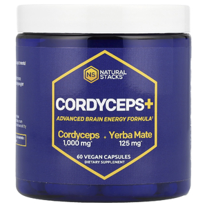 Natural Stacks, Cordyceps +, 60 веганских капсул (Товар снят с продажи) 