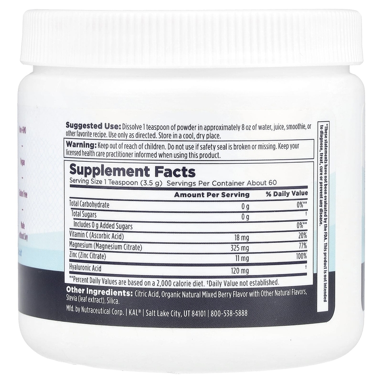 KAL, Radiant Magnesium Powder, смесь ягод, 207 г (7,3 унции) (Товар снят с продажи) 