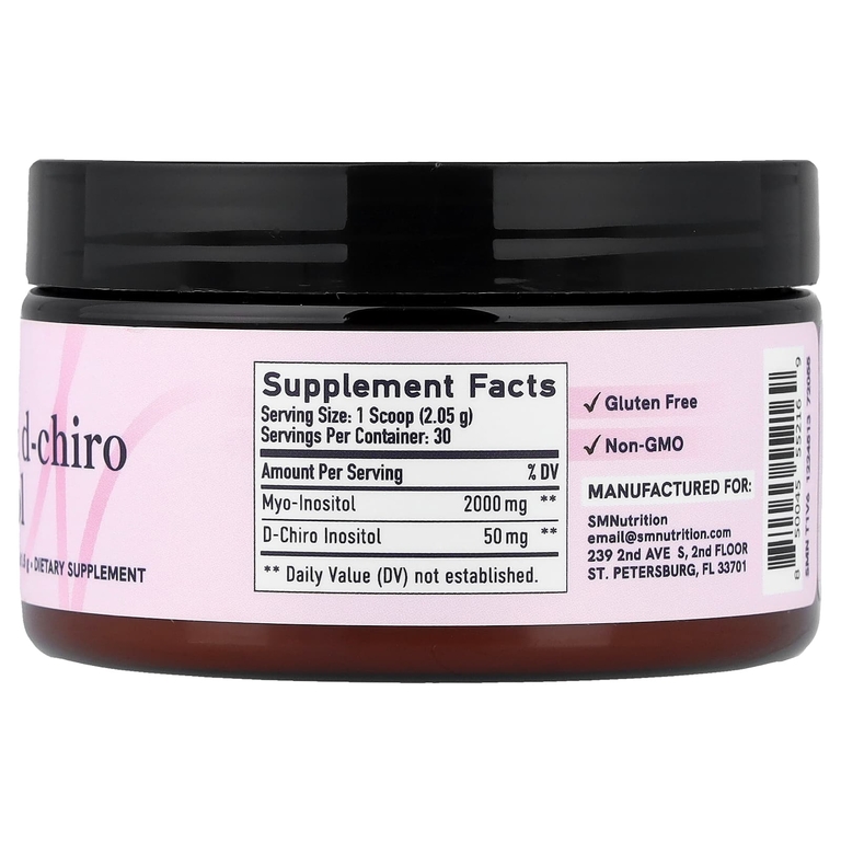 SMNutrition, мио- и D-хироинозитол, 61,5 г (2,17 унции)