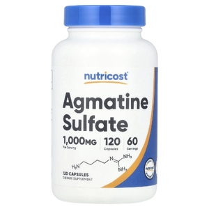 Nutricost, Сульфат агматина, 120 капсул (500 мг на капсулу)