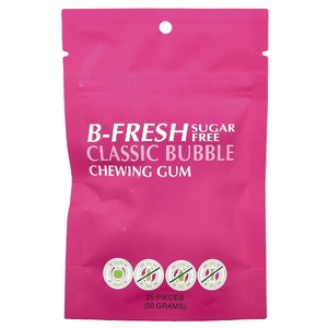 B-Fresh, Жевательная резинка, классическая, без сахара, 25 шт. (50 г) (Товар снят с продажи) 