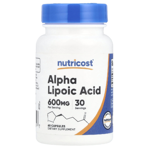 Nutricost, альфа-липоевая кислота, 60 капсул (300 мг в 1 капсуле)