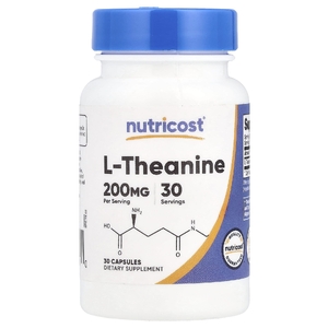 Nutricost, L-теанин, 200 мг, 30 капсул