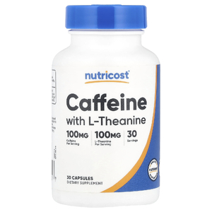 Nutricost, Кофеин с L-теанином`` 30 капсул (Товар снят с продажи) 