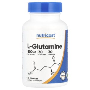 Nutricost, L-глютамин, 800 мг, 30 капсул (Товар снят с продажи) 
