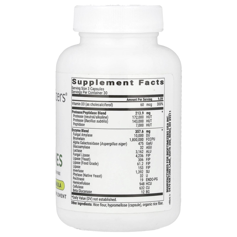 BIOptimizers, Masszymes`` 90 вегетарианских капсул