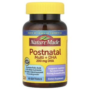 Nature Made, Postnatal Multi + DHA, 60 мягких таблеток