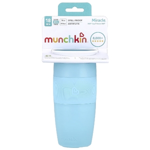 Munchkin, Miracle® 360 ° Cup, для детей от 18 месяцев, голубой, 414 мл (14 унций)