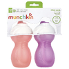 Munchkin, Click Lock ™, Flip Straw Cup, от 12 месяцев, светло-розовый и светло-фиолетовый, 2 стакана по 266 мл (9 унций)