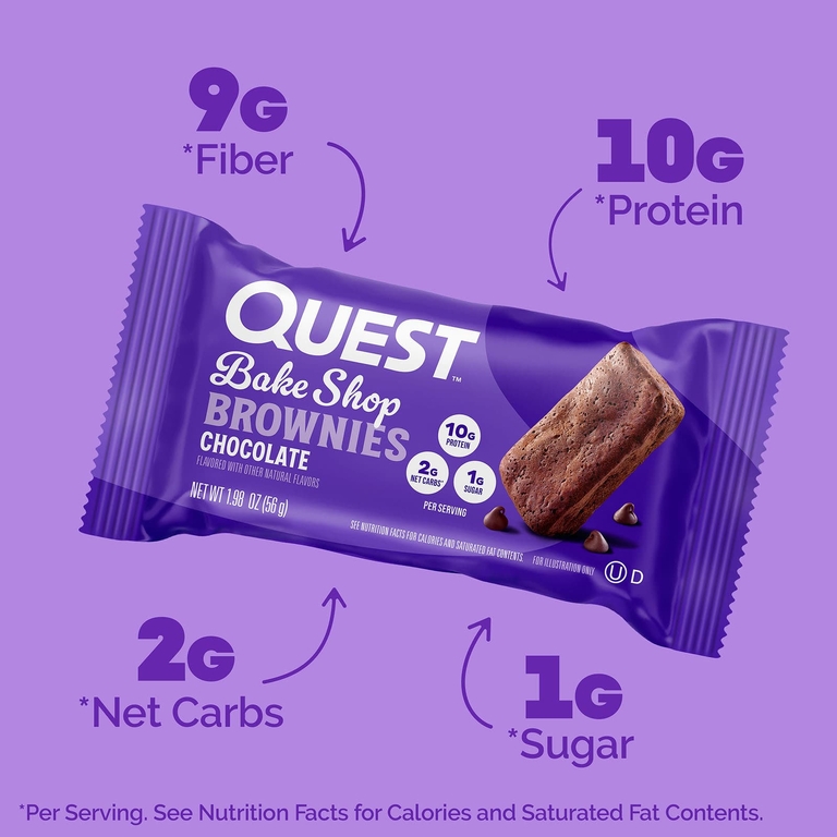 Quest Nutrition, Bake Shop, шоколадные, 10 пирожных, 56 г (1,98 унции)